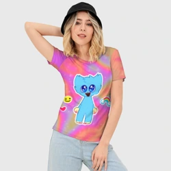 Женская футболка 3D Slim Poppy Playtime - малыш Хагги Вагги - фото 2