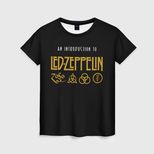 Женская футболка 3D с принтом An Introduction to Led Zeppelin, вид спереди #2