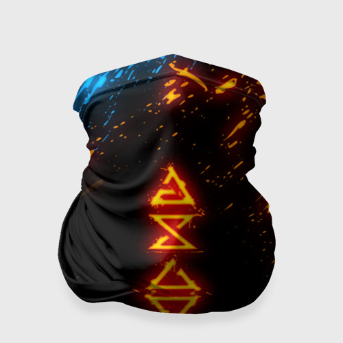 Бандана-труба 3D Символы Ведьмака огонь и вода, цвет 3D печать