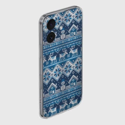 Чехол для iPhone 16 силиконовый с защитой камеры Christmas Pattern - фото 2