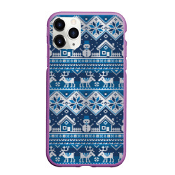 Чехол для iPhone 11 Pro Max матовый Christmas Pattern