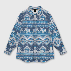 Мужская рубашка oversize 3D Christmas Pattern