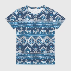 Женская футболка 3D Christmas Pattern