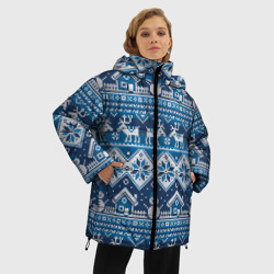 Женская зимняя куртка Oversize Christmas Pattern - фото 2