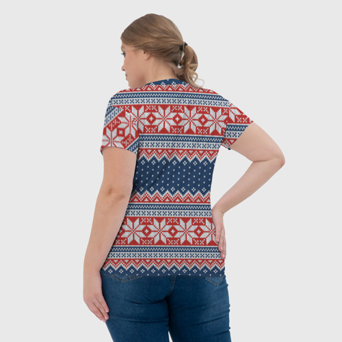 Женская футболка 3D Knitted Pattern, цвет 3D печать - фото 7