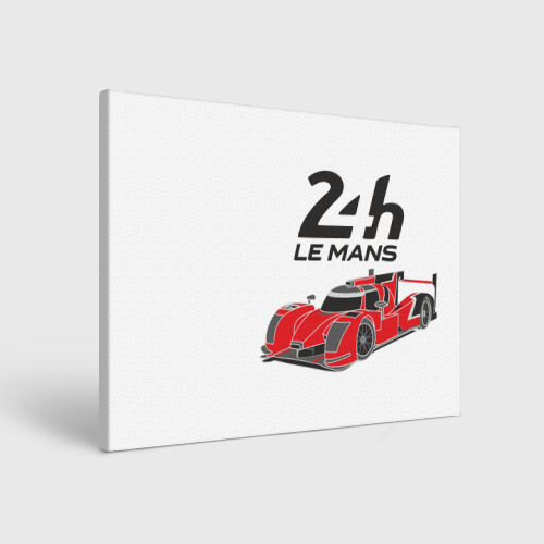 Холст прямоугольный с принтом Le mans гонки 24, вид спереди №1