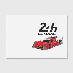Холст с принтом Le mans гонки 24 для любого человека, вид спереди №2. Цвет основы: белый