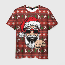 Мужская футболка 3D Bad Santa Плохой Санта