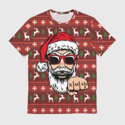 Мужская футболка 3D Bad Santa Плохой Санта