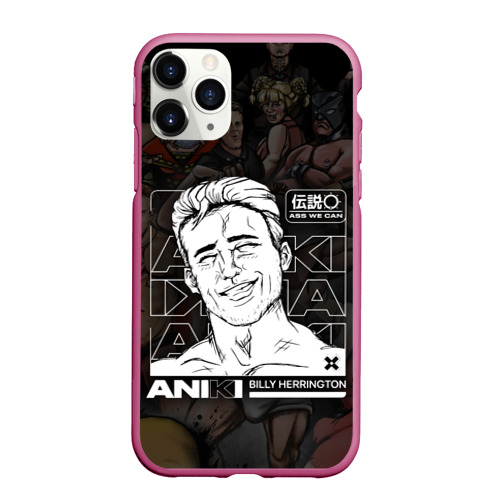 Чехол для iPhone 11 Pro Max матовый Billy Herrington Билли Херрингтон gachimuchi Aniki, цвет малиновый