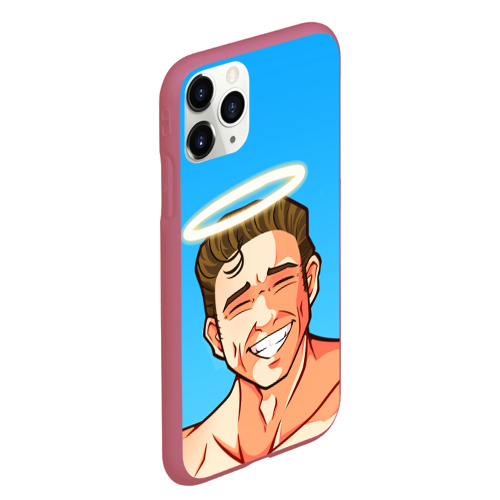 Чехол для iPhone 11 Pro Max матовый Billy Herrington Билли Херрингтон gachimuchi, цвет малиновый - фото 3