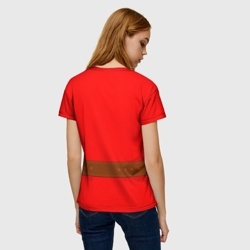 Женская футболка 3D Шуба Санта Клауса, цвет 3D печать - фото 4