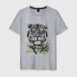 Мужская футболка хлопок Год белого тигра 2022
