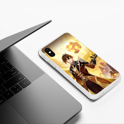 Чехол для iPhone XS Max матовый Zhongli Order, цвет белый - фото 5