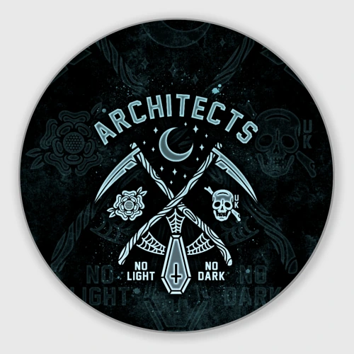 Круглый коврик для мышки Architects, Alpha Omega