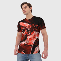 Мужская футболка 3D Chainsaw Man Дэнджи - фото 2