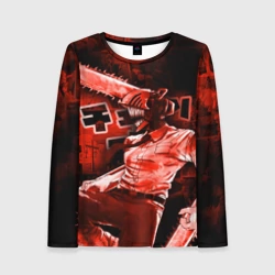 Женский лонгслив 3D Chainsaw Man Дэнджи