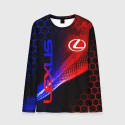 Мужской лонгслив 3D Lexus Лексус neon неон