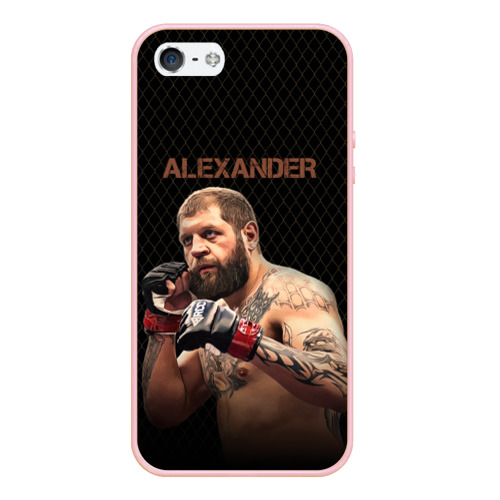 Чехол для iPhone 5/5S матовый Alexander The Grim Reape, цвет светло-розовый