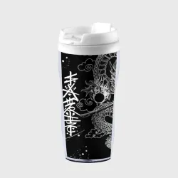 Термокружка-непроливайка Белый дракон Япония white dragon