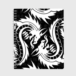 Тетрадь Узор из белых драконов white dragon Tokyo
