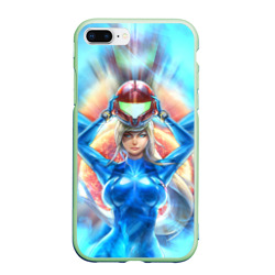 Чехол для iPhone 7Plus/8 Plus матовый Samus Aran space warrior from Metroid