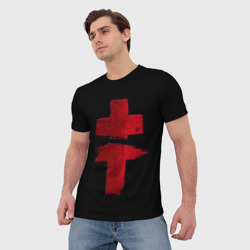 Мужская футболка 3D Brutto красный логотип - фото 2