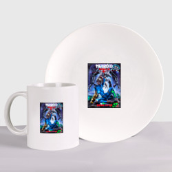 Набор: тарелка + кружка Poster Metroid Dread - game over girl