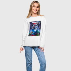 Женский лонгслив oversize хлопок Poster Metroid Dread - game over girl - фото 2