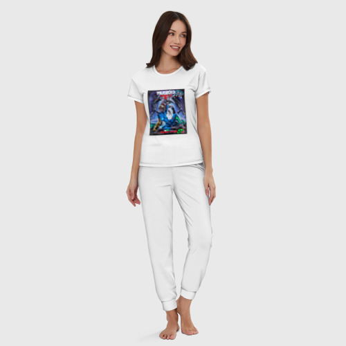 Женская пижама хлопок Poster Metroid Dread - game over girl, цвет белый - фото 5