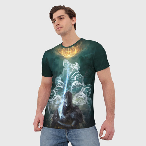 Мужская футболка 3D Elden Ring рыцарь и предшественники серии Souls Elder, цвет 3D печать - фото 3