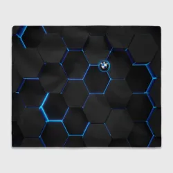 Плед 3D BMW blue neon theme