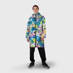 Дождевик унисекс 3D Takashi Murakami Улыбающиеся цветы - фото 2