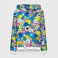 Женская толстовка 3D Takashi Murakami Улыбающиеся цветы