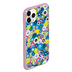 Чехол для iPhone 11 Pro Max матовый Takashi Murakami Улыбающиеся цветы - фото 2