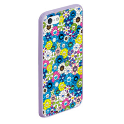 Чехол для iPhone 5/5S матовый Takashi Murakami Улыбающиеся цветы - фото 2