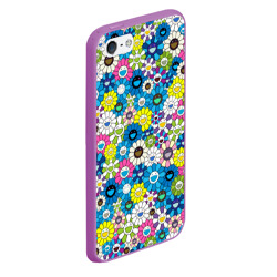 Чехол для iPhone 5/5S матовый Takashi Murakami Улыбающиеся цветы - фото 2