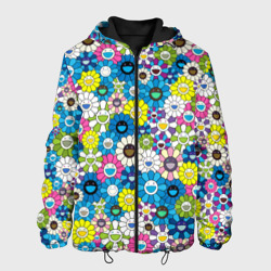 Мужская куртка 3D Takashi Murakami Улыбающиеся цветы