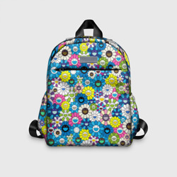 Детский рюкзак 3D Takashi Murakami Улыбающиеся цветы