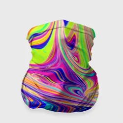 Бандана-труба 3D Аномально яркие цветные разводы