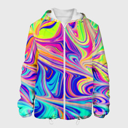 Мужская куртка 3D Аномально яркие цветные разводы