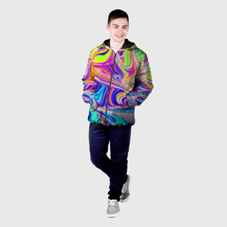 Мужская куртка 3D Аномально яркие цветные разводы - фото 2