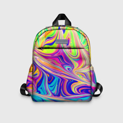 Детский рюкзак 3D Аномально яркие цветные разводы