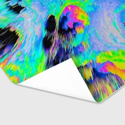 Бумага для упаковки 3D Неоновый кислотный абстрактный яркий узор - хаос облако голубовато-зеленый - фото 2