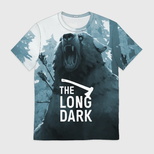 Мужская футболка 3D с принтом The Long Dark медведь, вид спереди #2