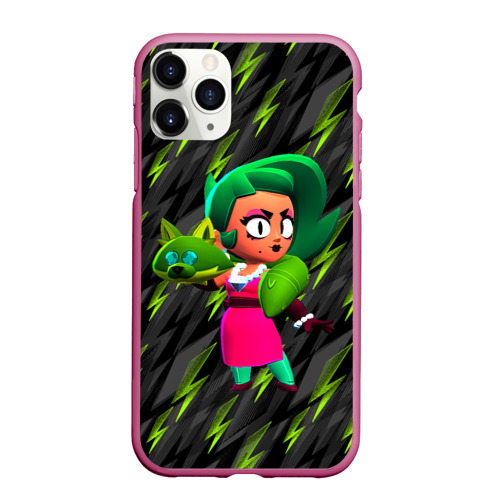 Чехол для iPhone 11 Pro Max матовый Lola brawlstars game, цвет малиновый