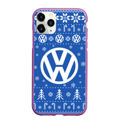 Чехол для iPhone 11 Pro Max матовый Volkswagen Новогодний