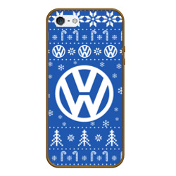 Чехол для iPhone 5/5S матовый Volkswagen Новогодний