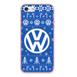 Чехол для iPhone 5/5S матовый Volkswagen Новогодний