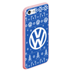 Чехол для iPhone 5/5S матовый Volkswagen Новогодний - фото 2